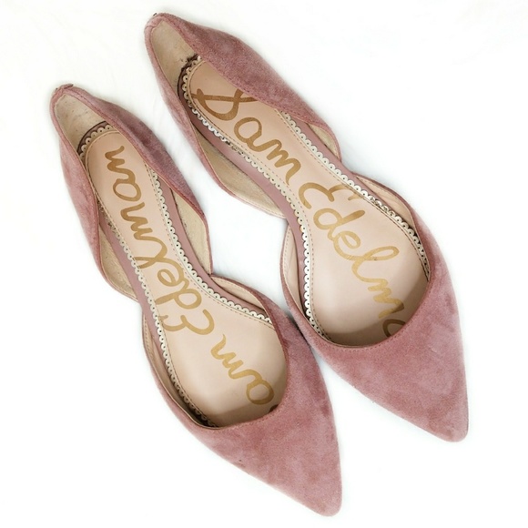 Sam Edelman Shoes - Sam Edelman Mauve Pink Suede Leather Pointed Flats